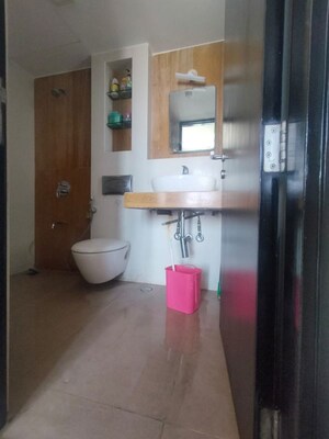 Bathroom in 3 BHK Apartment at Lodha Luxuria Westgate, Majiwada – for Rent