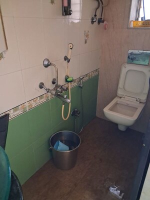 Bathroom in 1 BHK Apartment at Ajmera Bhakti Park Sector I and II, Bhakti Park – for Rent