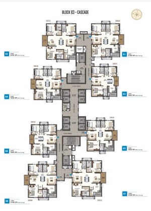 Floor Plan in 3 BHK Apartment at Rajapushpa Sierra, Tellapur – for Sale
