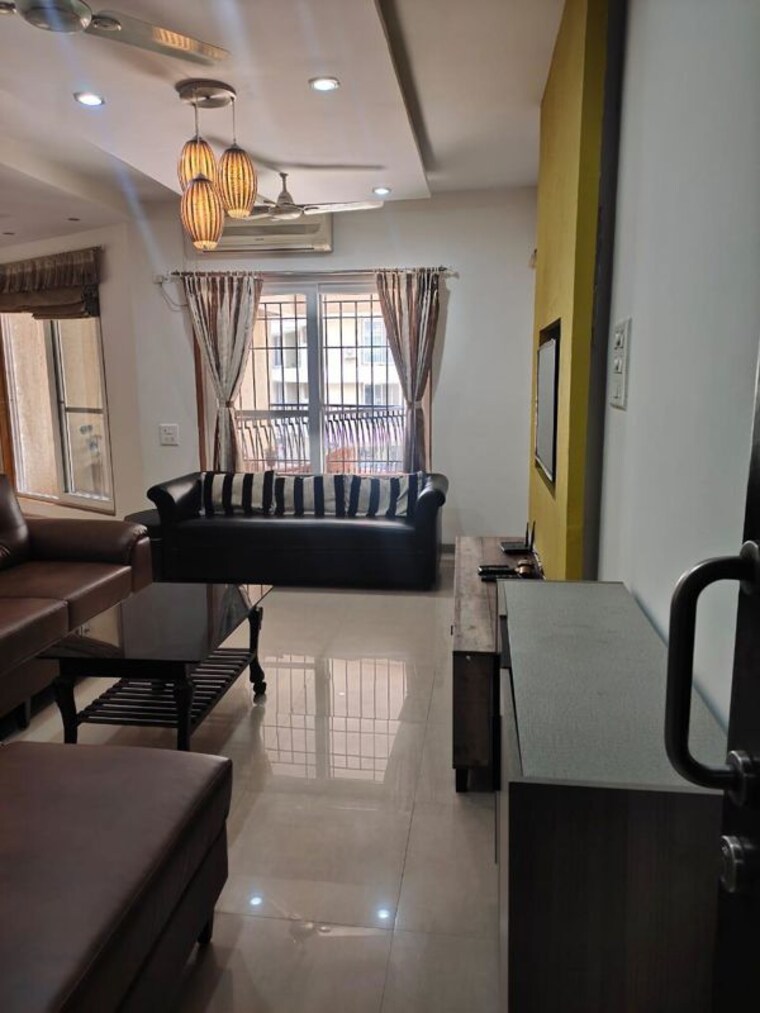 Living Room, park-street 3 Bedroom 1500 Sq.Ft. Apartment In Wakad Pune 10326073