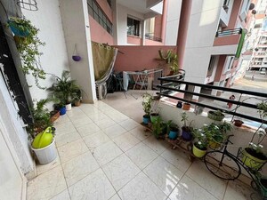 Balcony in 3 BHK Apartment at Kunal Icon, Pimple Saudagar – for Rent