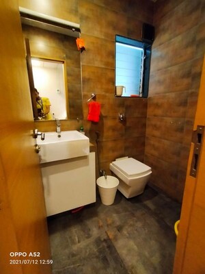 Bathroom in  Office Space at Akshar Business Park, Vashi Sector 19f – for Rent