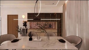 Dining area in 3 BHK Apartment at Rajapushpa Provincia, Narsingi – for Rent