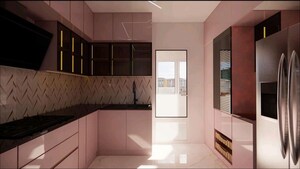 Kitchen in 3 BHK Apartment at Rajapushpa Provincia, Narsingi – for Rent