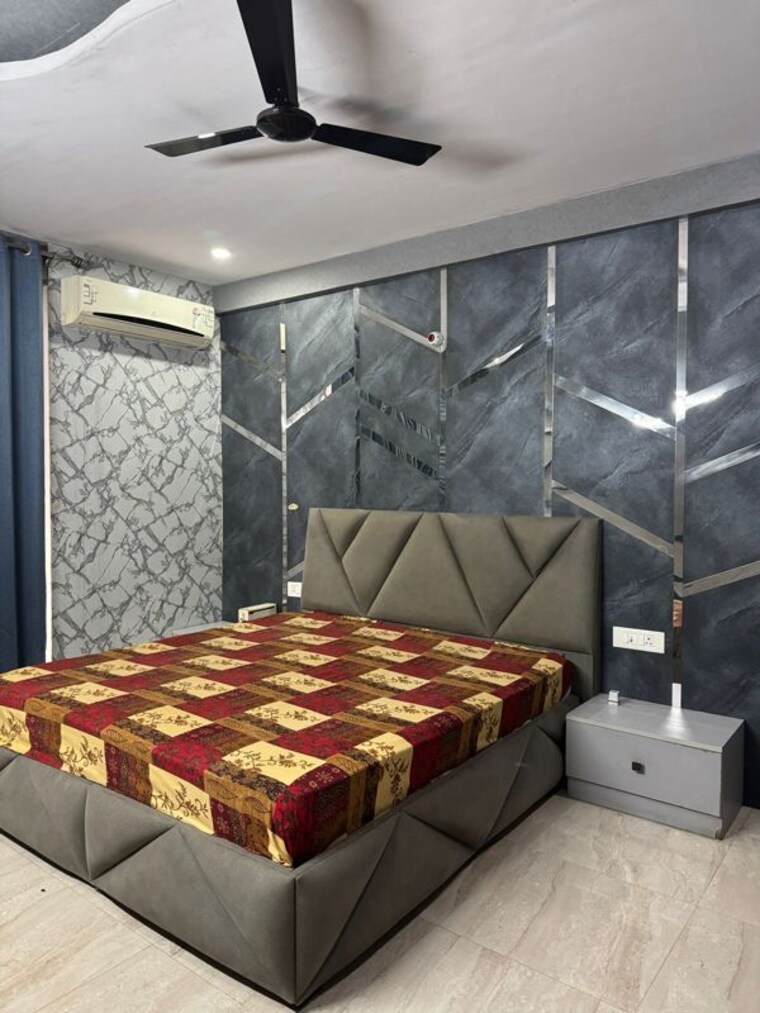 Bedroom, trishla-city 2 Bedroom 1340 Sq.Ft. Apartment In Patiala Road Zirakpur 10326694