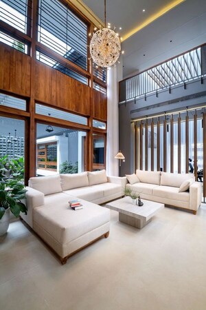 Living Room in 4 BHK Independent House at Aranattukara – for Sale