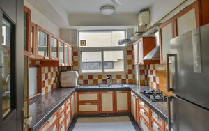 Kitchen in 4 BHK Builder Floor at Panchsheel Park – for Rent