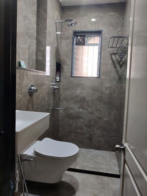 Bathroom in 2 BHK Apartment at Leela Mahal CHS, Powai – for Rent