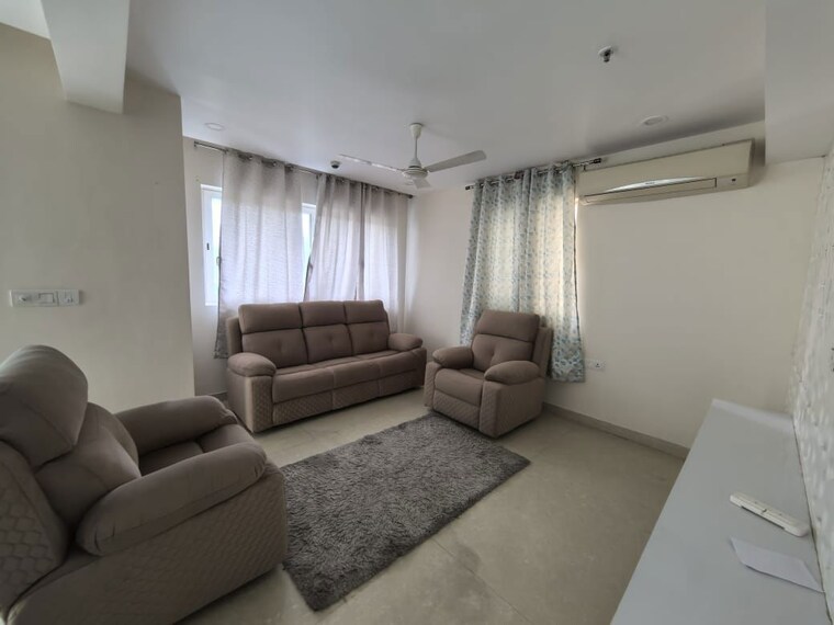 Living Room, golf-edge 3 Bedroom 3400 Sq.Ft. Apartment In Gachibowli Hyderabad 10326862