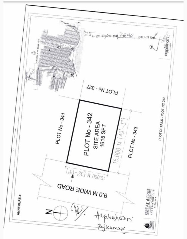 Map Location, prestige-great-acres  1615 Sq.Ft. Plot In Sarjapur Road Bangalore 10326877