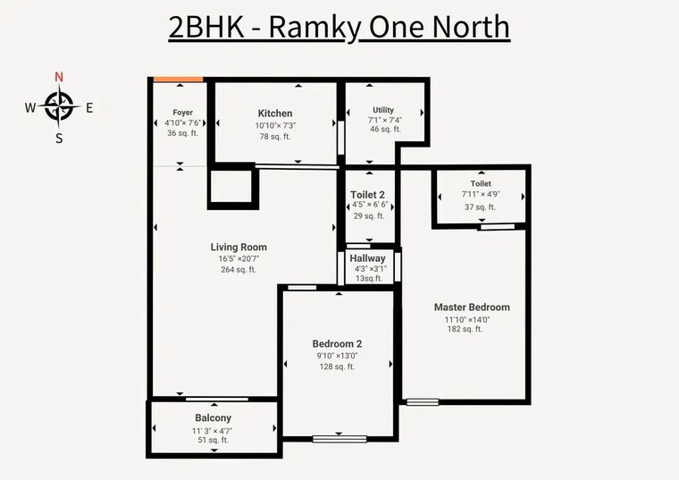 Floor Plan, yelahanka 2 Bedroom 1118 Sq.Ft. Apartment In Yelahanka Bangalore 10326925