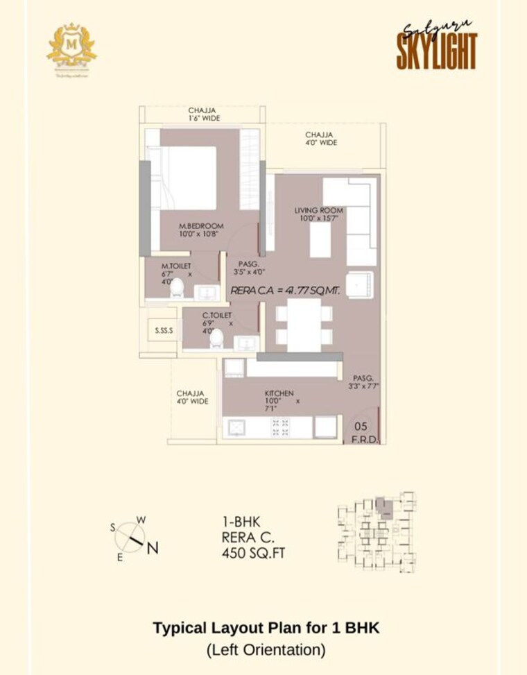 Floor Plan, mithbavkar-satguru-skylight 1 Bedroom 450 Sq.Ft. Apartment In Dadar West Mumbai 10326912