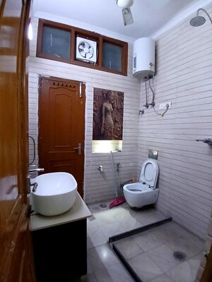 Bathroom in 3 BHK Builder Floor at Spring Field Colony – for Sale