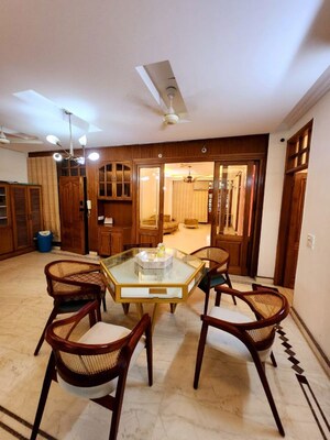 Dining area in 4 BHK Builder Floor at Saket – for Rent