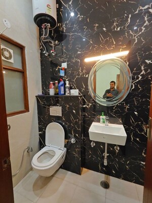 Bathroom in 2 BHK Builder Floor at Sushant Lok I – for Rent