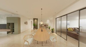 Dining area in 4 BHK Apartment at Omaxe Lake, North Mullanpur – for Sale