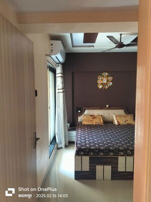Bedroom in 2 BHK Apartment at Pranjee Garden City Phase 2, Katrap – for Rent