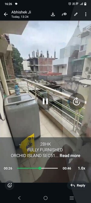 Kitchen in 2 BHK Apartment at Orchid Island, Sector 51 – for Rent