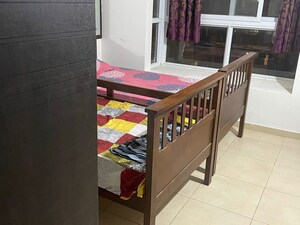 Balcony in 2.5 BHK Apartment at Bhartiya Nikoo Homes, Thanisandra Main Road – for Rent