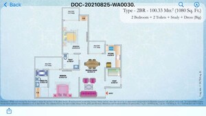 Floor Plan in 2 BHK Apartment at Nirala Estate, Tech Zone 4 Greater Noida – for Sale