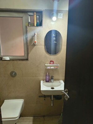 Bathroom in 1 BHK Apartment at Rutu Enclave, Kasarvadavali – for Rent