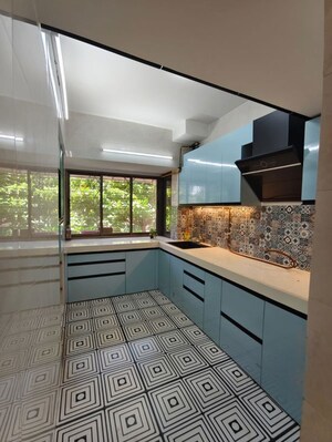 Kitchen in 2 BHK Apartment at Prescon Silver Oak At Prestige Residency, Ghodbunder Road – for Rent