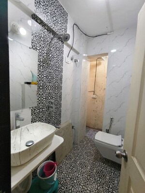 Bathroom in 2 BHK Apartment at Prescon Silver Oak At Prestige Residency, Ghodbunder Road – for Rent