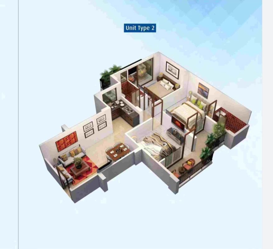 2 BHK 950 Sq.Ft. Apartment in Landmark The Homes 81