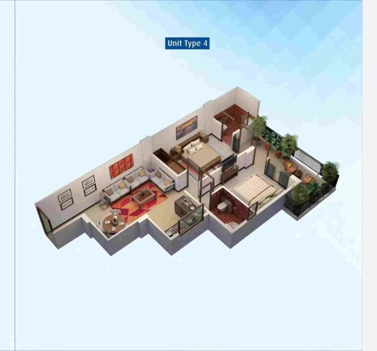 Floor Plan, landmark-the-homes-81 2 Bedroom 950 Sq.Ft. Apartment In Sector 81 Gurgaon 10328595