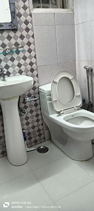 Bathroom in 2 BHK Builder Floor at Chittaranjan Park – for Rent