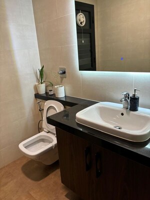 Bathroom in 3.5 BHK Apartment at Unitech The Close North, Sector 50 – for Rent