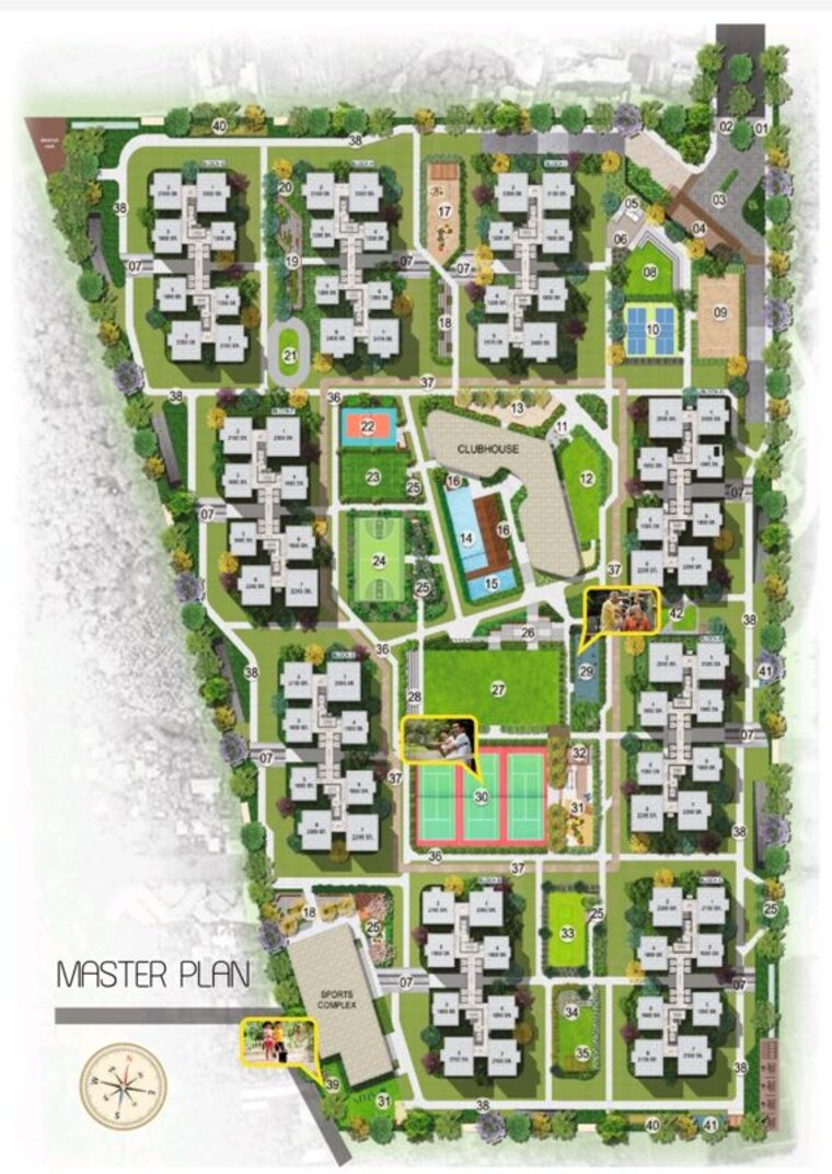 Master Plan, rajapushpa-sierra 3 Bedroom 1850 Sq.Ft. Apartment In Tellapur Hyderabad 10328829