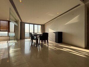 Dining area in 4 BHK Apartment at Panchshil One North, Magarpatta City – for Rent