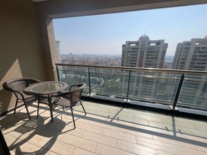 Balcony in 4 BHK Apartment at Panchshil One North, Magarpatta City – for Rent