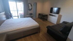 Bedroom in 4 BHK Apartment at Panchshil One North, Magarpatta City – for Rent