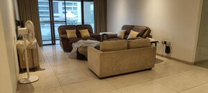 Living Room in 4 BHK Apartment at Panchshil One North, Magarpatta City – for Rent