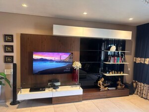 Living Room in 3.5 BHK Apartment at Panchshil One North, Magarpatta City – for Rent