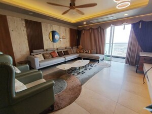 Living Room in 4 BHK Apartment at Panchshil Towers, Kharadi – for Rent