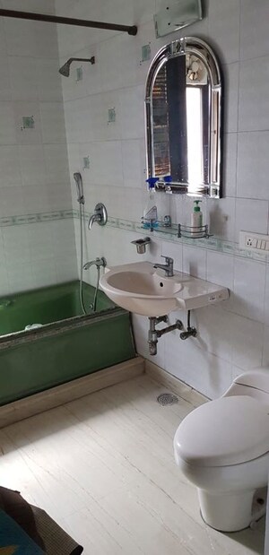 Bathroom in 4 BHK Builder Floor at New Friends Colony – for Rent