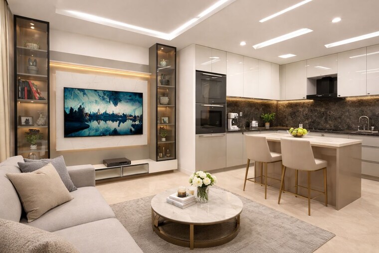 Living Room, perungudi 3 Bedroom 1940 Sq.Ft. Apartment In Perungudi Chennai 9853826