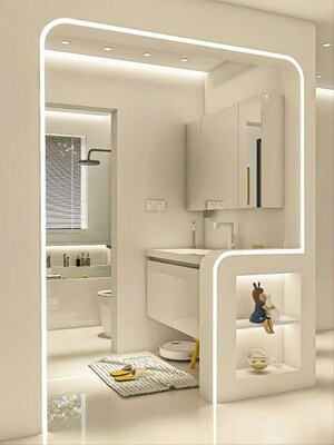 Bathroom in 3.5 BHK Villa at Aratt Amora Park View, Lingapura – for Sale