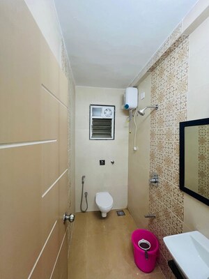 Bathroom in 1 RK Independent House at Anand Park, Wadgaon Sheri – for Rent