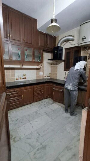 Kitchen in 3 BHK Builder Floor at Greater Kailash I – for Rent