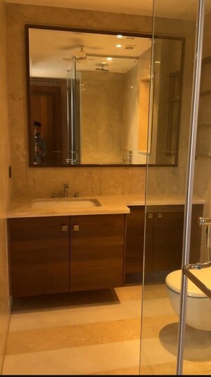 Bathroom in 3 BHK Builder Floor at Defence Colony – for Rent