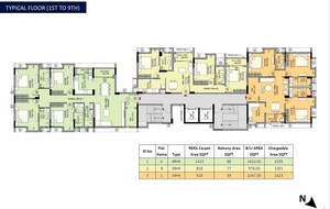 Floor Plan in 3 BHK Apartment at Tollygunge – for Sale