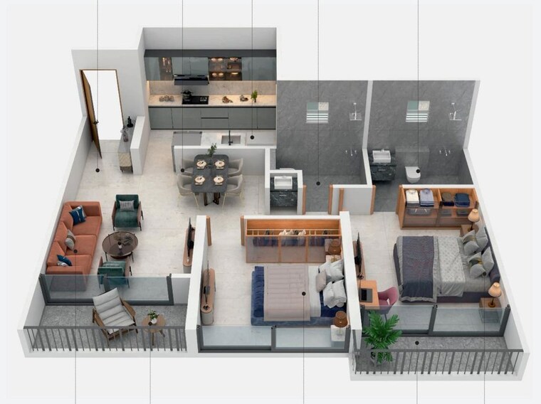 Floor Plan, namrata-manifesta 2 Bedroom 836 Sq.Ft. Apartment In Punawale Pune 10329851