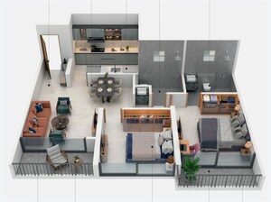 Floor Plan in 2 BHK Apartment at Namrata Manifesta, Punawale – for Sale