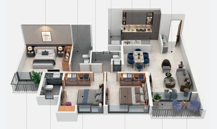 Floor Plan, namrata-manifesta 3 Bedroom 1108 Sq.Ft. Apartment In Punawale Pune 10329869