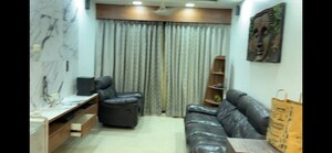 Living Room in 3 BHK Apartment at Kesar Harmony, Kharghar – for Rent