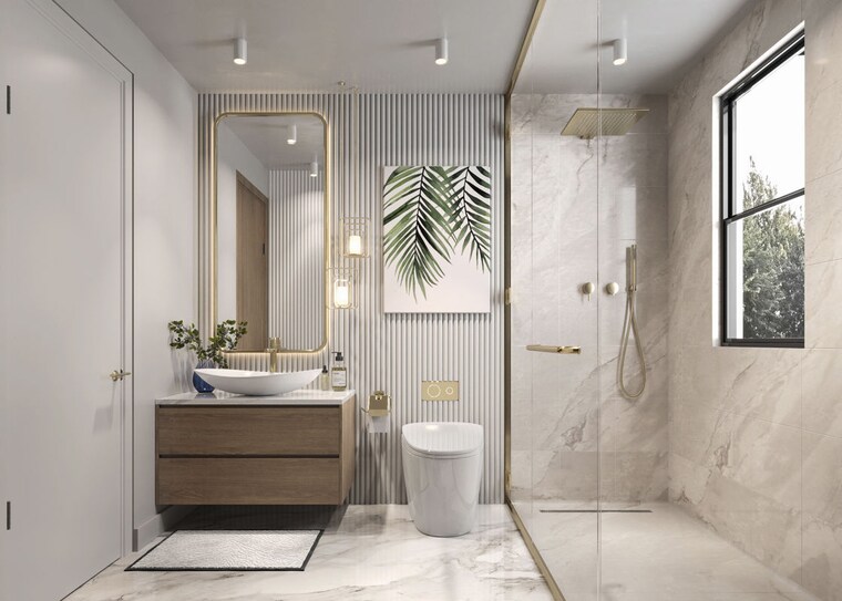 Bathroom, ss-cendana 3.5 Bedroom 1850 Sq.Ft. Apartment In Sector 83 Gurgaon 10329986